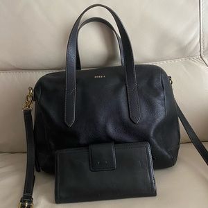 Fossil Satchel and Matching Wallet